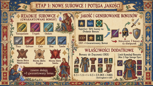Etap I: Nowe surowce i potęga jakości